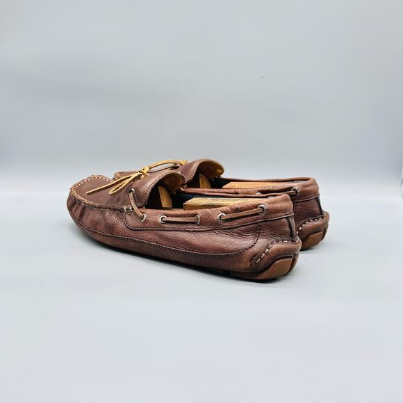GH Bass & Co Shoes Mens 11.5 Brown Leather Amalfi Driving Moc Loafers Casual main image 6